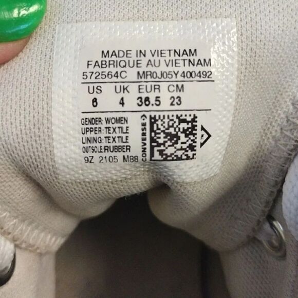 Converse White Black Muted Cloud Wash CTAS Lugged Sneakers Size 6 - Picture 10 of 16